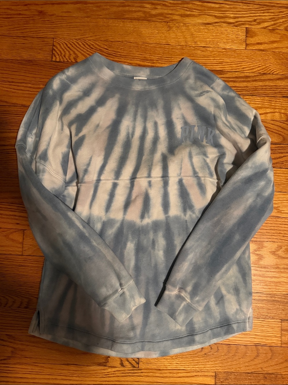 PINK Victoria’s Secret Blue Tie-Dye Pullover Sweater